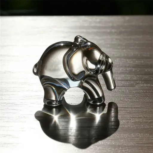 我最喜欢的纪念品是一个玻璃做的小象。