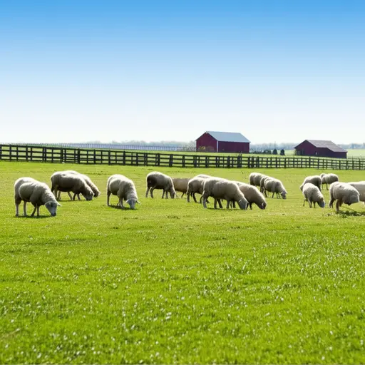 我们昨天在农场看到了很多羊。