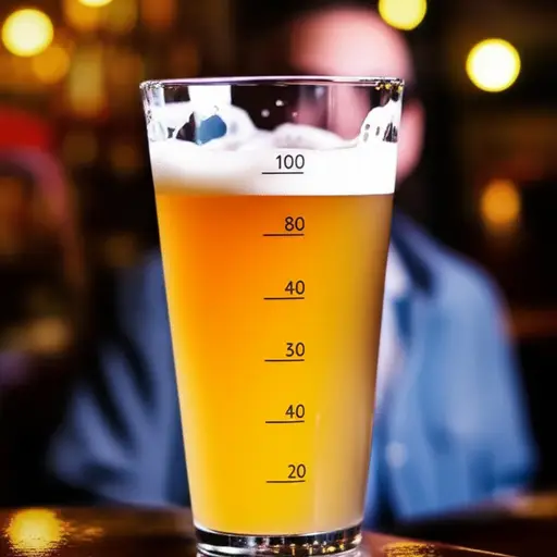 他点了一品脱啤酒。