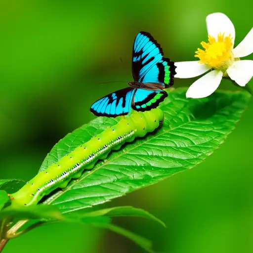 毛毛虫会变成蝴蝶。