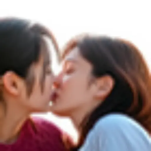 她吻了我的嘴唇。