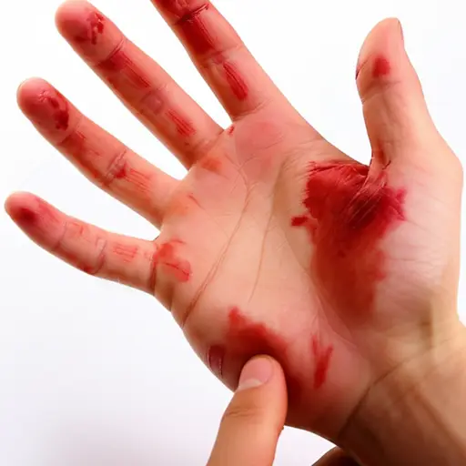 你的手怎么了？它在流血。