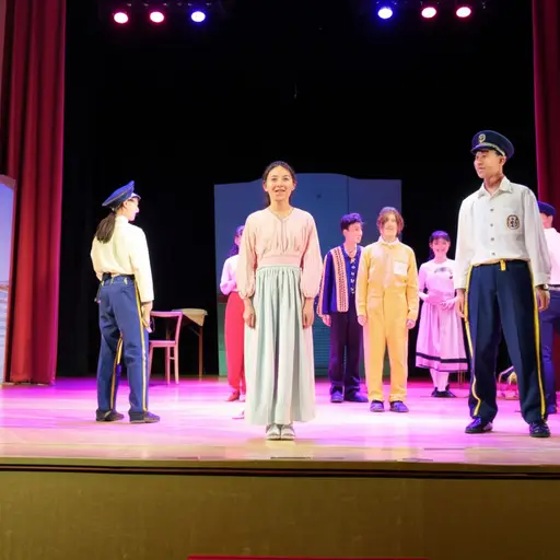 她在学校戏剧中得到了主角。