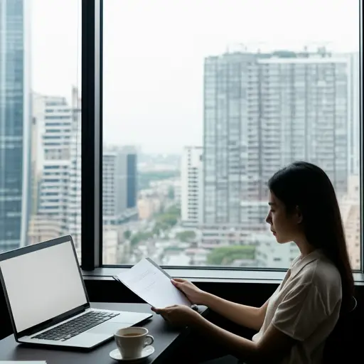 这位女商人成功地经营着自己的公司。