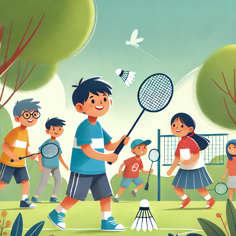 以前我羽毛球打得不好，但现在我可以了。