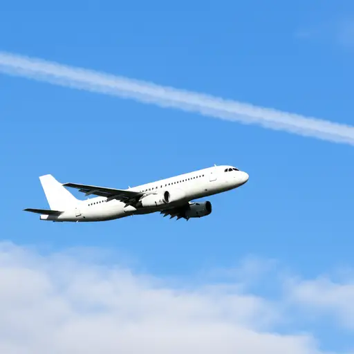 看！天上有架飞机。