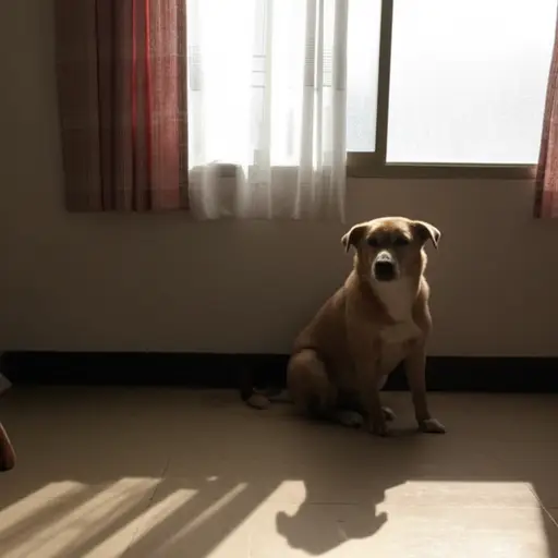 那只狗独自在房子里待了好几天。