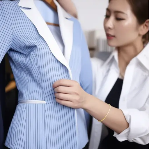 我对他们衣服的质量印象深刻。