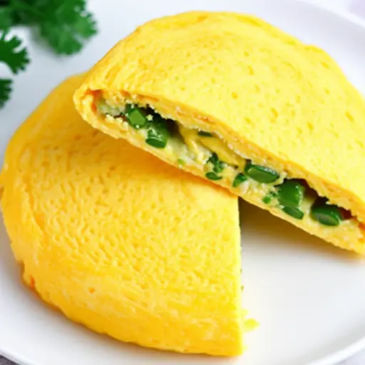 这个煎蛋卷里有洋葱。