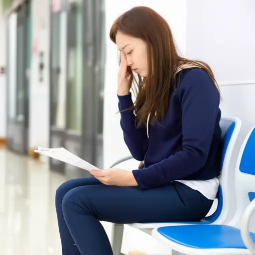 她在等待血液测试的结果。