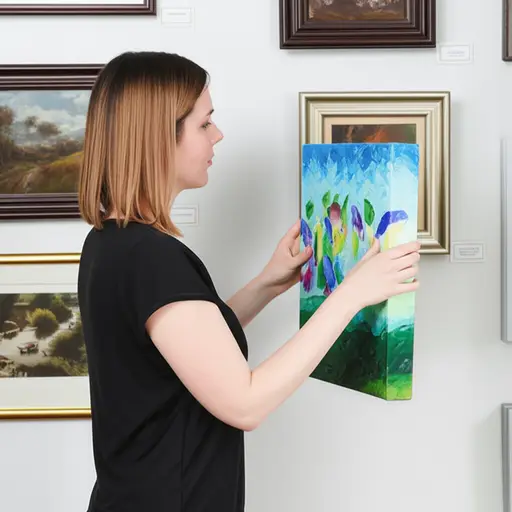 她将一幅新画加入她的收藏。