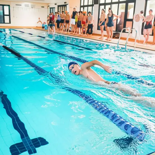 我哥哥是他学校里最优秀的游泳者。