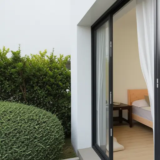 我的卧室在一楼。