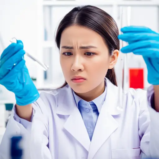 她对实验的结果感到不确定。