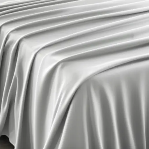 我的床有一张柔软的丝绸床单。