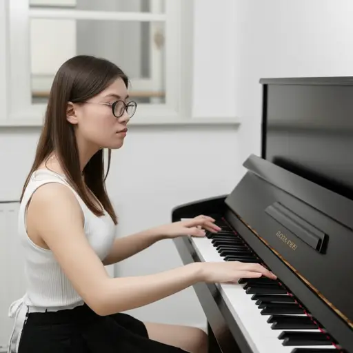 她非常渴望学习弹钢琴。