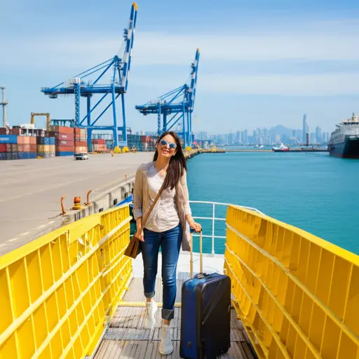 她在南安普顿登上了船。