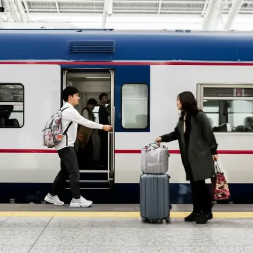 要我帮你把手提箱拿上火车吗？