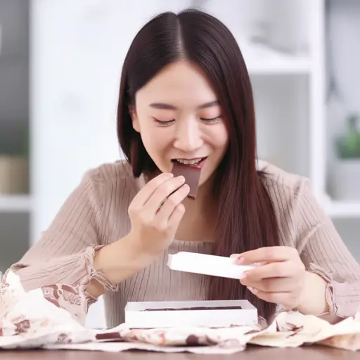 一旦我开始吃巧克力，我就停不下来。