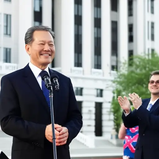 州长对再次选举显得有信心。