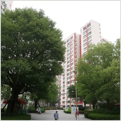 我住在学校附近。