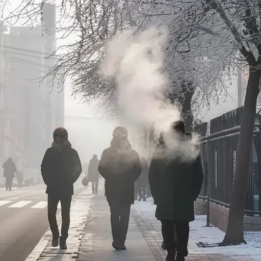 今天早上真冷啊！