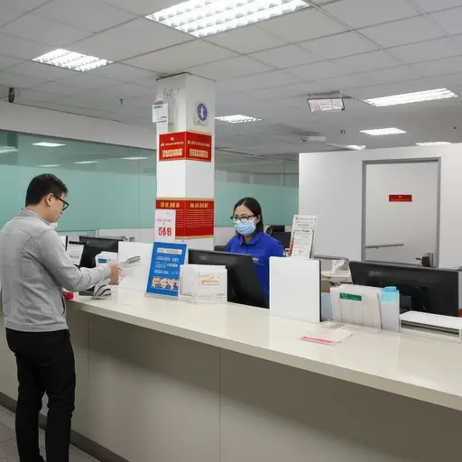 在邮局，请到柜台寻求帮助。