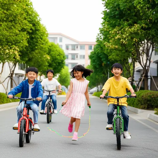 我成长过程中，我的社区里有很多孩子。