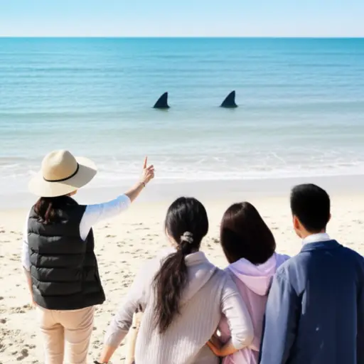 导游警告我们那片海洋里有很多鲨鱼。