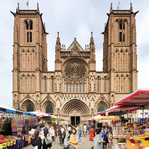 著名大教堂附近的市场是购买纪念品的绝佳去处。