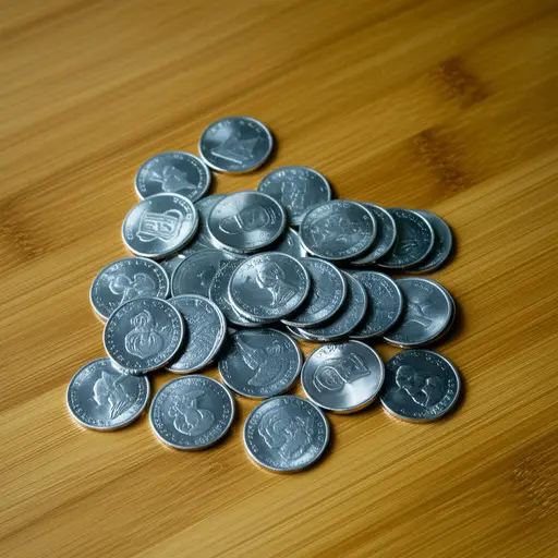 许多硬币是由金属制成的。