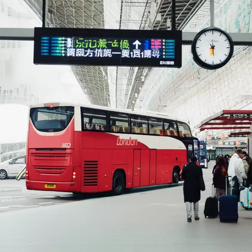 去伦敦的长途汽车一小时后发车。