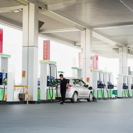 这个加油站是自助式的，所以你需要自己加油。