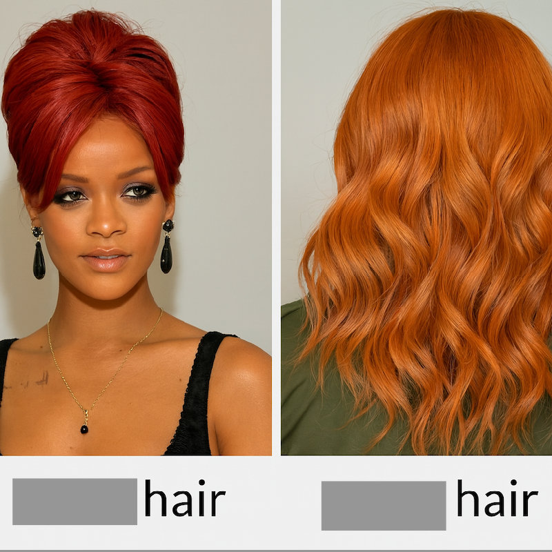 左边的女人是红色头发，右边的是姜黄色头发。