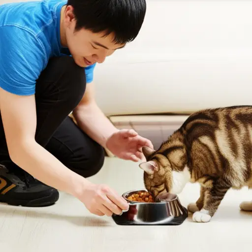 邻居不在时，我通常喂她的猫。