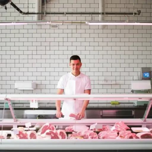 他开始当一名屠夫。