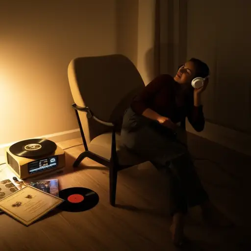 她喜欢在晚上听古典音乐。