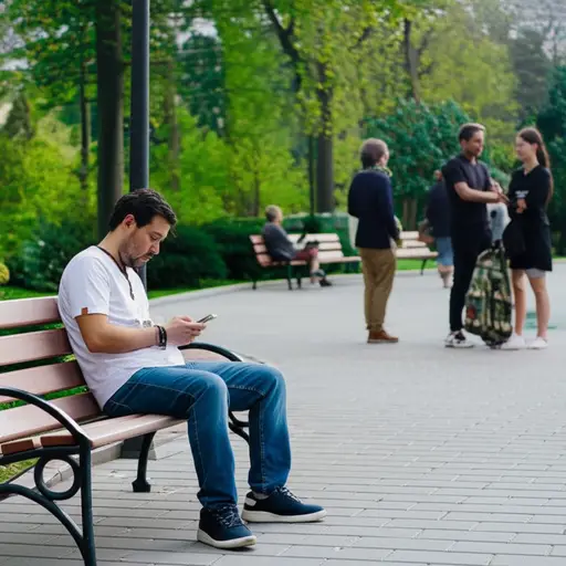 他没有尝试去社交。