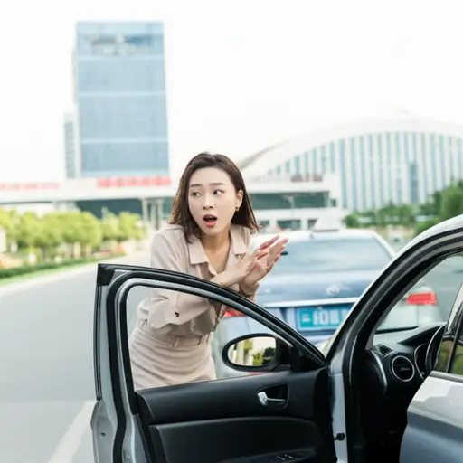 她跳上一辆出租车，匆忙赶往车站。