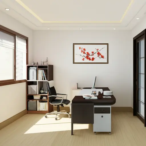 我们可以把空余的房间改造成一个家庭办公室。