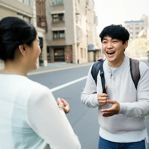 出乎意料地，我遇到了我小学时的一个朋友。