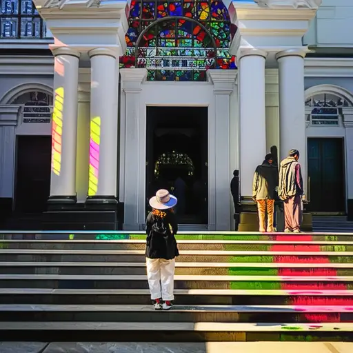 她每个星期天都去教堂。