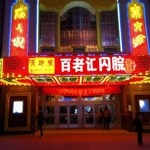 我们在百老汇剧院看了一场戏剧。