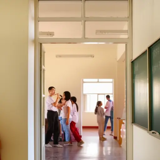 课间有十分钟的休息时间。