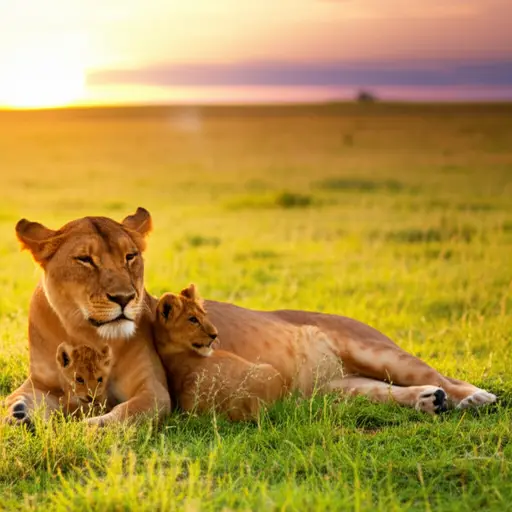 在许多物种中，雌性动物照顾幼崽。