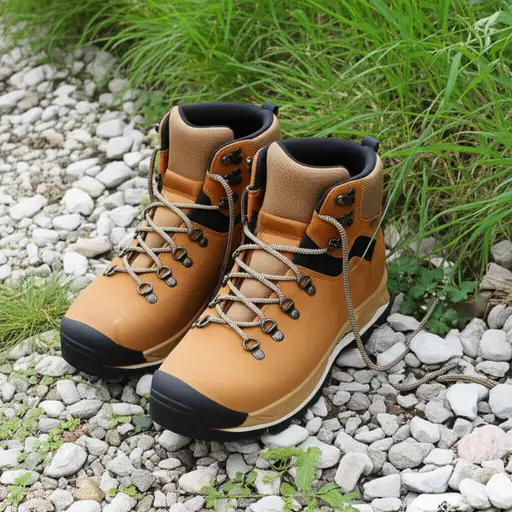 这些靴子适合徒步。