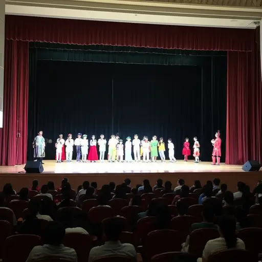 学校戏剧由七八年级的学生主演。