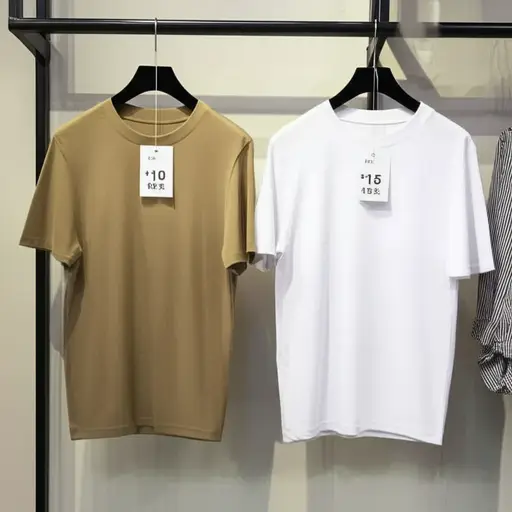这两件T恤的价格差是五美元。