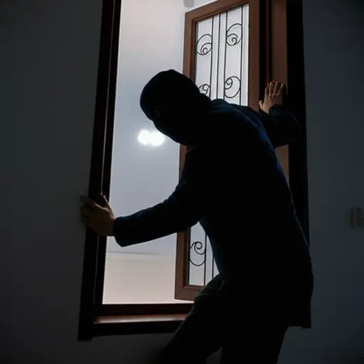 他被指控入室盗窃。