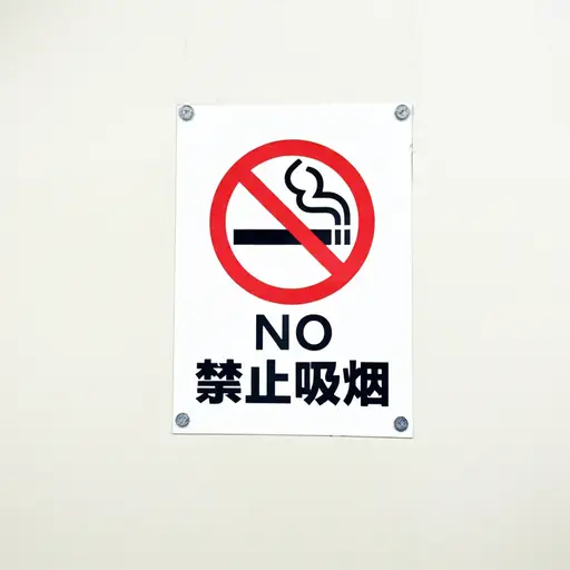 政府禁止在公共场所吸烟。